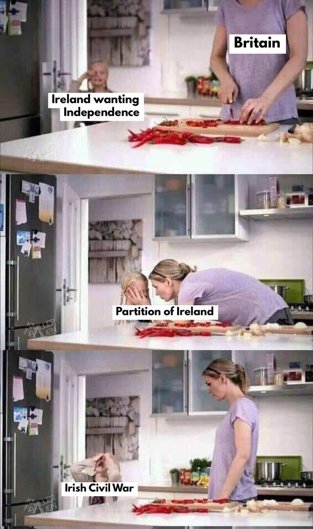 What if I take Ireland and saw it in half